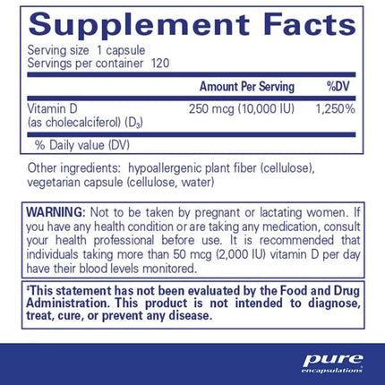 Vitamin D3 250 mcg (10,000 IU)