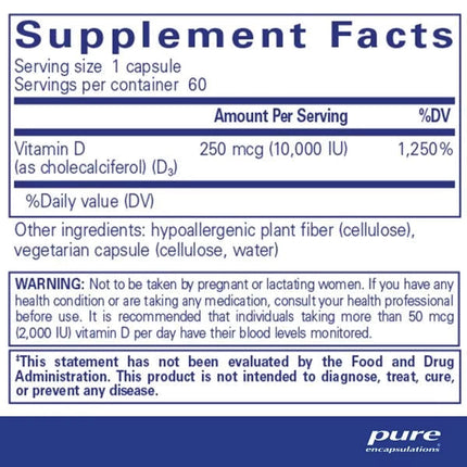 Vitamin D3 250 mcg (10,000 IU)